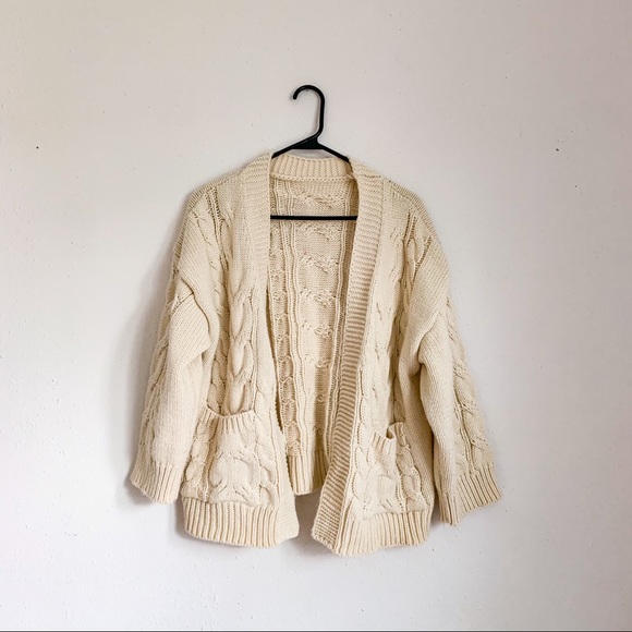 Sweaters - Cream Knit Sweater / Est. Medium